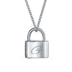 Functional Lock Pendant Charm Lovers Padlock Necklace Gold Plated Silver 16 Inch - Image 9