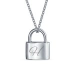 Functional Lock Pendant Charm Lovers Padlock Necklace Gold Plated Silver 16 Inch - Image 10