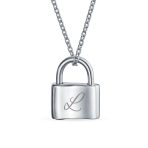 Functional Lock Pendant Charm Lovers Padlock Necklace Gold Plated Silver 16 Inch - Image 14