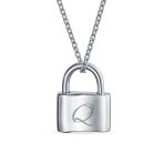 Functional Lock Pendant Charm Lovers Padlock Necklace Gold Plated Silver 16 Inch - Image 19