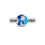Tropical Ocean Blue Sea Turtle Charm Bead Sterling Silver for European Bracelet - Image 2