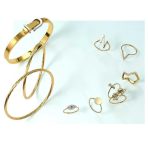 Minimalist Thin 1MM Band Stackable Nautical Seahorse Ring Gold Plated Silver - Image 3