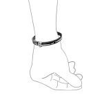 Biker Handcuff Bracelet Bangle Black Inlay Stainless Steel - Image 9