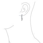 Classic Marquise Leaf CZ Statement V Necklace Chandelier Earrings Jewelry Set - Image 4