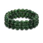 Set of 3 Natural Stone Bead Stretch Bracelets - Stackable - Image 2