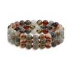 Set of 3 Natural Stone Bead Stretch Bracelets - Stackable - Image 5