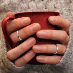 Unisex Classic Minimalist Dome Sterling Silver Ring for Couples Wedding Band - Image 12