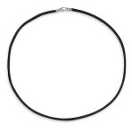Set of 3 Soft Satin Silk Cord Necklace Sterling Silver Clasp Multiple Lengths - Image 28