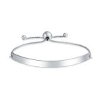 Blank Identification ID Bracelet Bolo Bracelet .925 Sterling Silver Adjustable