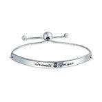 Inspirational BFF Saying Best Friends Forever ID Bolo Bracelet .925 Sterling Silver