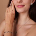 BFF CZ Stud Earrings Pet Lovers Cat Dog Paw Print Silver - Image 3