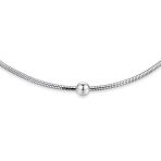 Simple Ball Bead Snake Chain Anklet Ankle Bracelet Sterling Silver 10" Italy - Image 2
