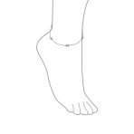 Delicate Cubic Zirconia CZ By The Inch Anklet Ankle Bracelet Sterling Silver - Image 5