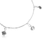 Nautical Charm Anklet Ankle Bracelet with Starfish Crab Seahorse and Seashell - Image 3