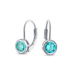.50CT Solitaire Bezel Brilliant Cut CZ Drop Earrings - Image 7