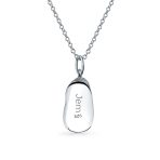 Baby Shoe Charm Pendant Necklace New Mothers CZ Silver - Image 3