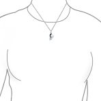 Baby Shoe Charm Pendant Necklace New Mothers CZ Silver - Image 2