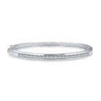 Cubic Zirconia Channel Set Princess Cut CZ Eternity Tennis Stackable Bangle Bracelet Fits 7-7.5"