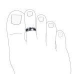 Set of 2 Nautical Ocean Waves and Beach Sand Footprints Midi Toe Ring Silver - Image 6