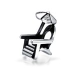 Tropical Umbrella Lounge Beach Chair Charm Bead .925 Sterling Silver Fits European Bracelets
