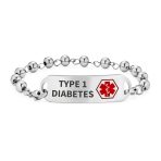 Name Tag Medical ID Bracelet Ball Bead Link Chain Stainless Steel 77.5 Inch - Image 5