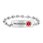 Name Tag Medical ID Bracelet Ball Bead Link Chain Stainless Steel 77.5 Inch - Image 6