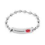 Name Tag Medical ID Bracelet Ball Bead Link Chain Stainless Steel 77.5 Inch - Image 13