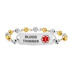 Identification Medical ID Bracelet Stainless Steel Ball Bead Chain 7.5 Inch - Image 3