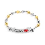 Identification Medical ID Bracelet Stainless Steel Ball Bead Chain 7.5 Inch - Image 7