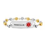Identification Medical ID Bracelet Stainless Steel Ball Bead Chain 7.5 Inch - Image 4