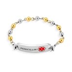Identification Medical ID Bracelet Stainless Steel Ball Bead Chain 7.5 Inch - Image 8