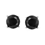 Round Brilliant Cut CZ Stud Earrings Screw Back Rose Gold Sterling Silver 5-9 MM - Image 9