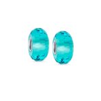 Set of 2 Translucent Murano Faceted Glass Charm Bead with Sterling Silver Core - Image 6