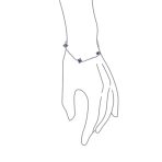 Turkish Navy Evil Eye Chain Link Bracelet Sterling Silver 7.5 Inch - Image 2