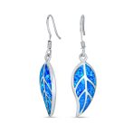 Native American Inspired Dangle Gemstone Earrings with Opal Inlay - Image 2