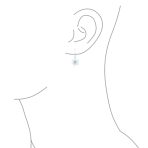 Frozen Winter Drop Dangle CZ Star Snowflake Earrings Sterling Silver Leverback - Image 6