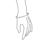Cubic Zirconia Channel Set Princess Cut CZ Eternity Tennis Stackable Bangle Bracelet Fits 7-7.5" - Image 3