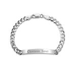 Identification ID Bracelet 5MM Cuban Curb Chain Link .925 Sterling Silver 7.5 inch - Image 2