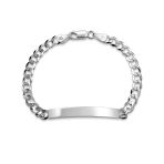Identification ID Bracelet 5MM Cuban Curb Chain Link .925 Sterling Silver 7.5 inch
