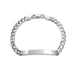 Identification ID Bracelet 5MM Cuban Curb Chain Link .925 Sterling Silver 7.5 inch