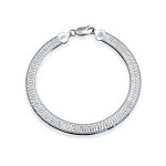 Flexible Reversible Greek Key Necklace Collar Sterling Silver Made in Italy