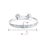 Jingle Bells Butterfly Bangle Bracelet 6.5" Sterling Silver Plated - Image 4