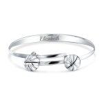 Jingle Bells Butterfly Bangle Bracelet 6.5" Sterling Silver Plated - Image 5