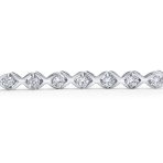 Cubic Zirconia Hugs & Kisses XO Design CZ Tennis Bracelet .925 Sterling Silver - Image 3