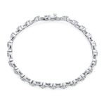 Cubic Zirconia Hugs & Kisses XO Design CZ Tennis Bracelet .925 Sterling Silver - Image 2