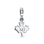 Canada Symbol Maple Leaf Dangle Charm Bead .925 Sterling Silver For Bracelet - Image 4