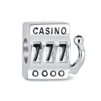 Las Vegas Lucky 777 Casino Slot Machine Charm Bead Sterling Silver for Bracelet
