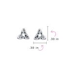 Set of 2 Celtic Infinity Knot & Round Triskele Stud Earrings Oxidized Silver - Image 5