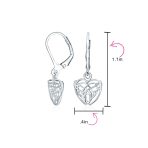 Delicate Celtic Knot Dangle Earrings Sterling Silver Heart Shape BFF Friendship - Image 4