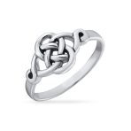 Best Friends Celtic Love Knots Infinity Promise Ring Band .925 Sterling Silver